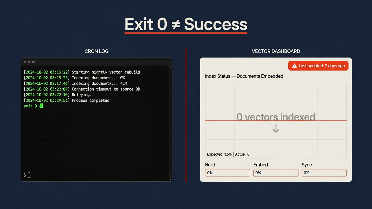 Exit 0 vs stale dashboard