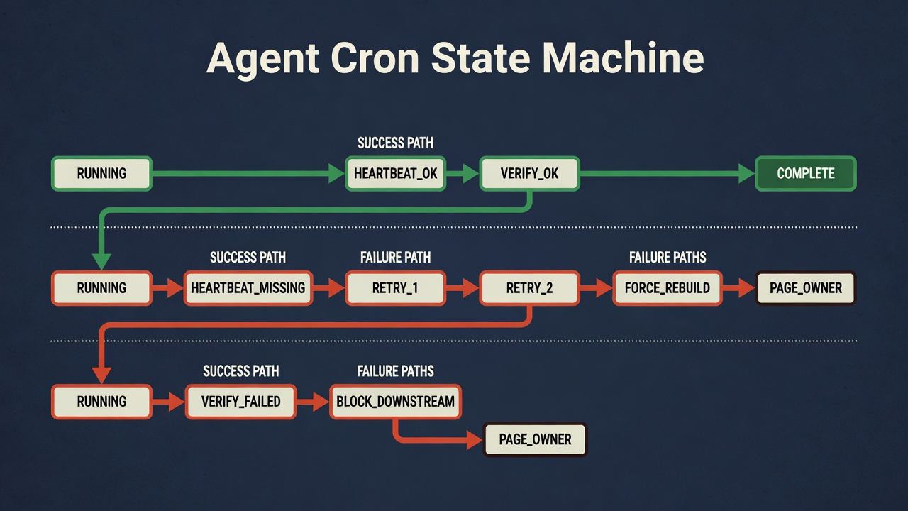 Agent cron state machine