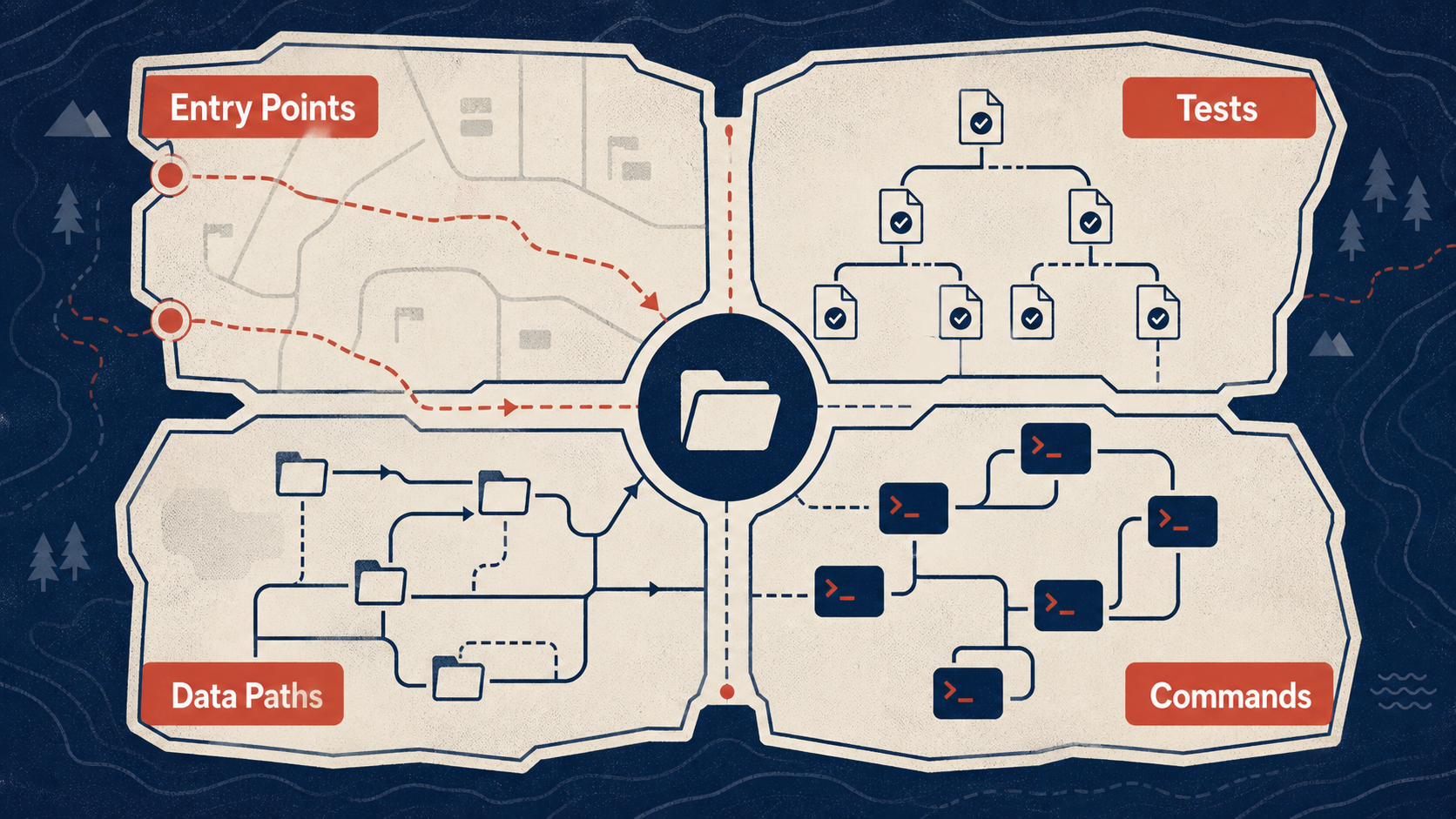 Repository map zones for an agent edit contract
