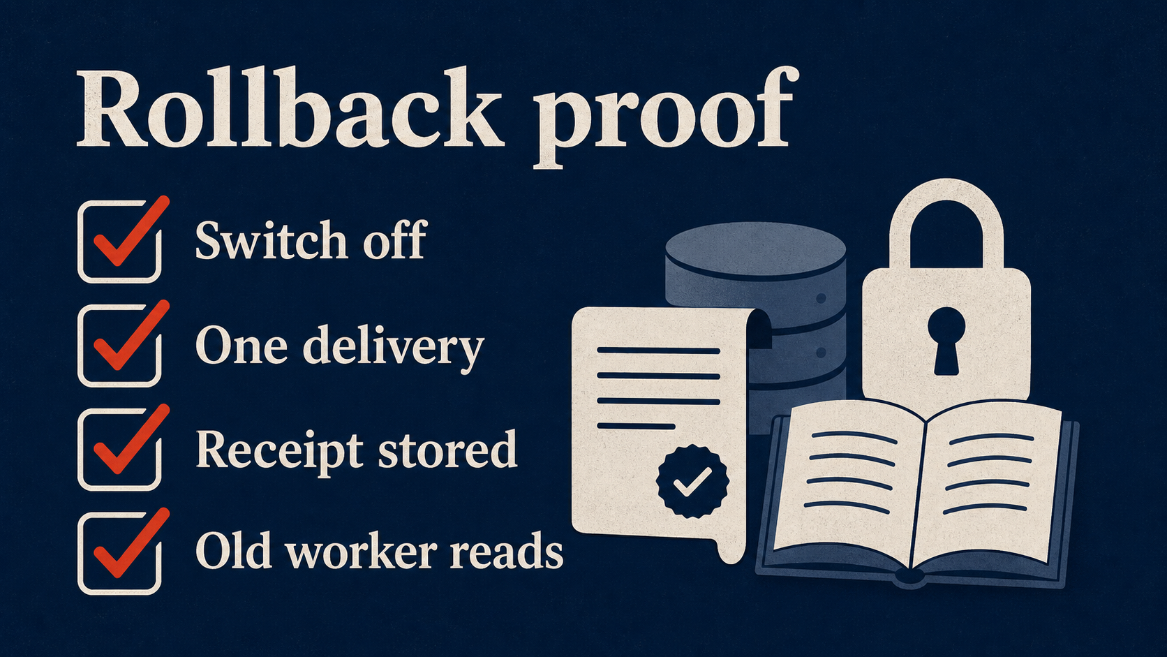 A rollback proof checklist for an AI-assisted release
