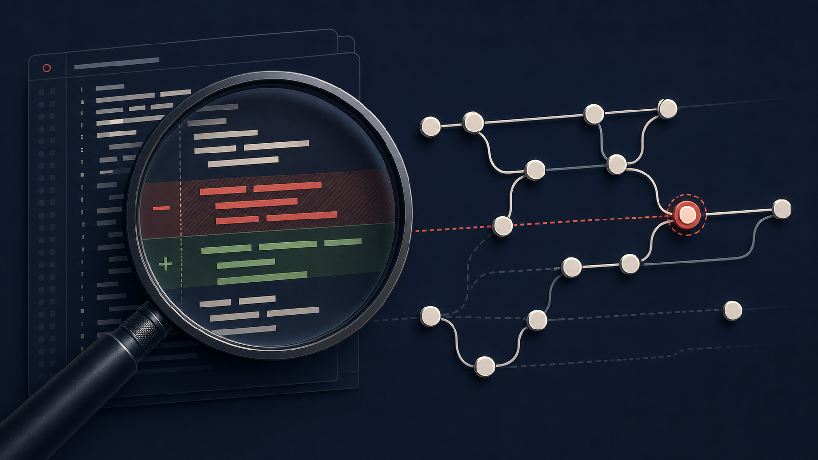 Inspecting a code diff and repository graph before mutation