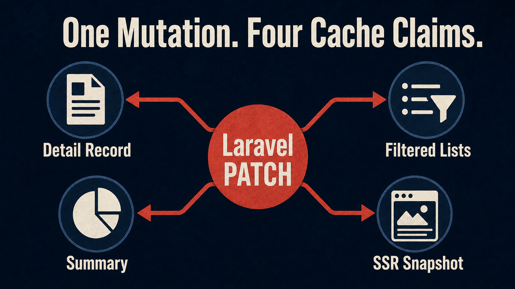 A Laravel mutation affects several cache claims